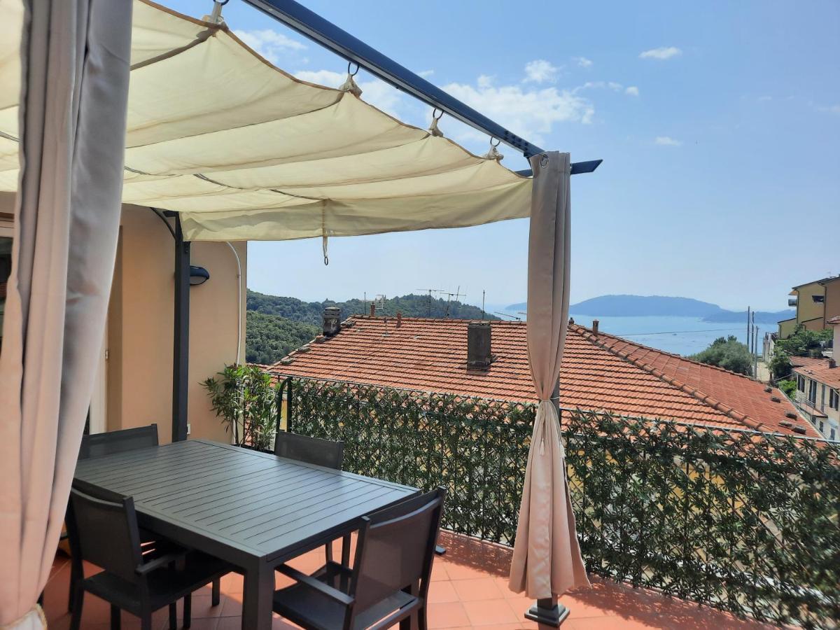 Appartement La Terrazza Sul Golfo Dei Poeti Con Vista Mare à Pitelli Extérieur photo